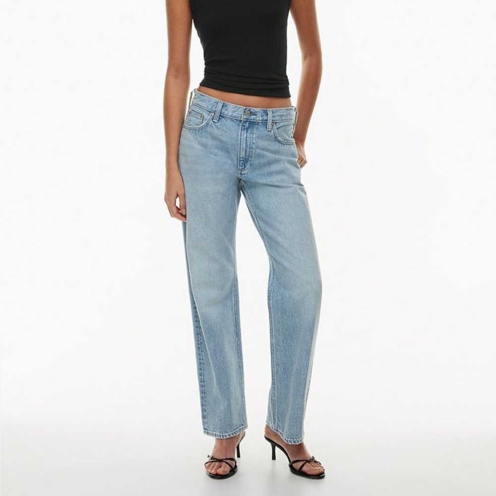 Denim Forum Light Blue Straight Leg Jeans
